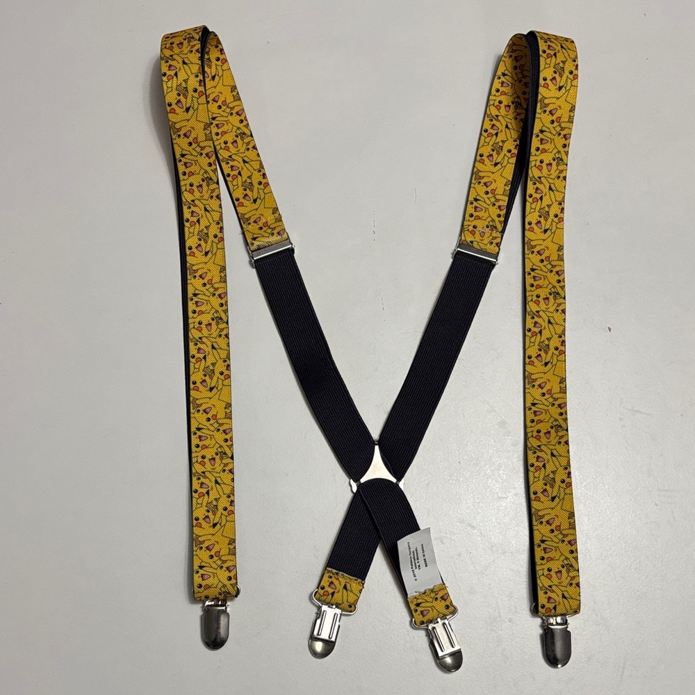 Yellow Pokémon Pikachu Suspenders